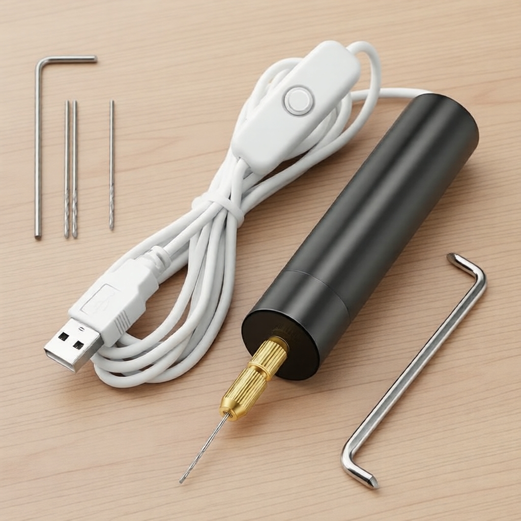 ชุดสว่านเจียรขนาดเล็ก 11,000 RPM สําหรับแกะสลักหยกและโปรเจกต์ DIY ในบ้าน คีมจับแบบเปลี่ยนเร็ว