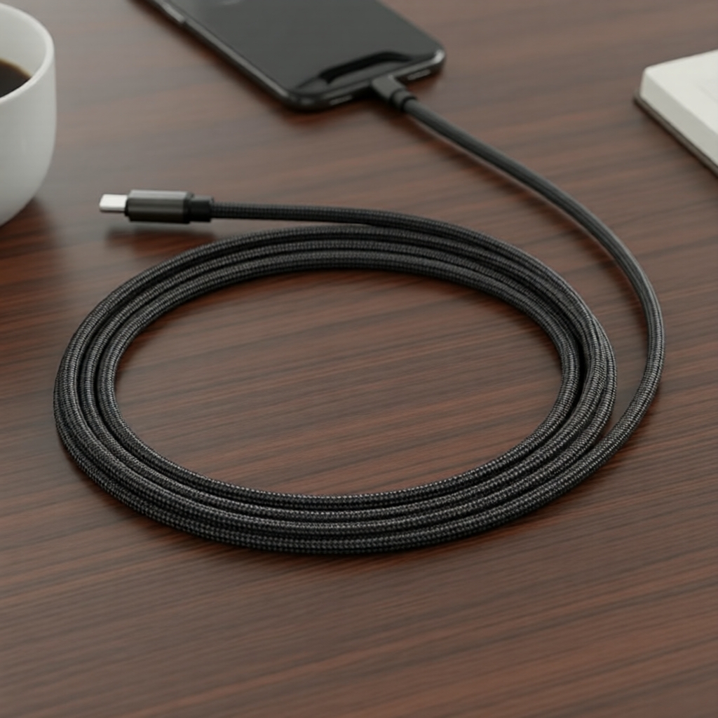 สายชาร์จ USB-C to C กําลังไฟ 240W พร้อมหัวชาร์จแบบพับได้