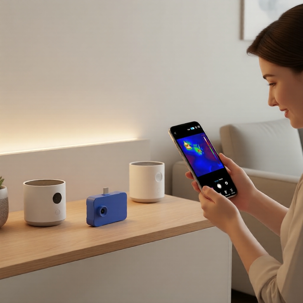 กล้องถ่ายภาพความร้อน USB-C YXP96A สําหรับสมาร์ทโฟน ความละเอียด IR 192x192 รองรับ iOS & Android พร้อม