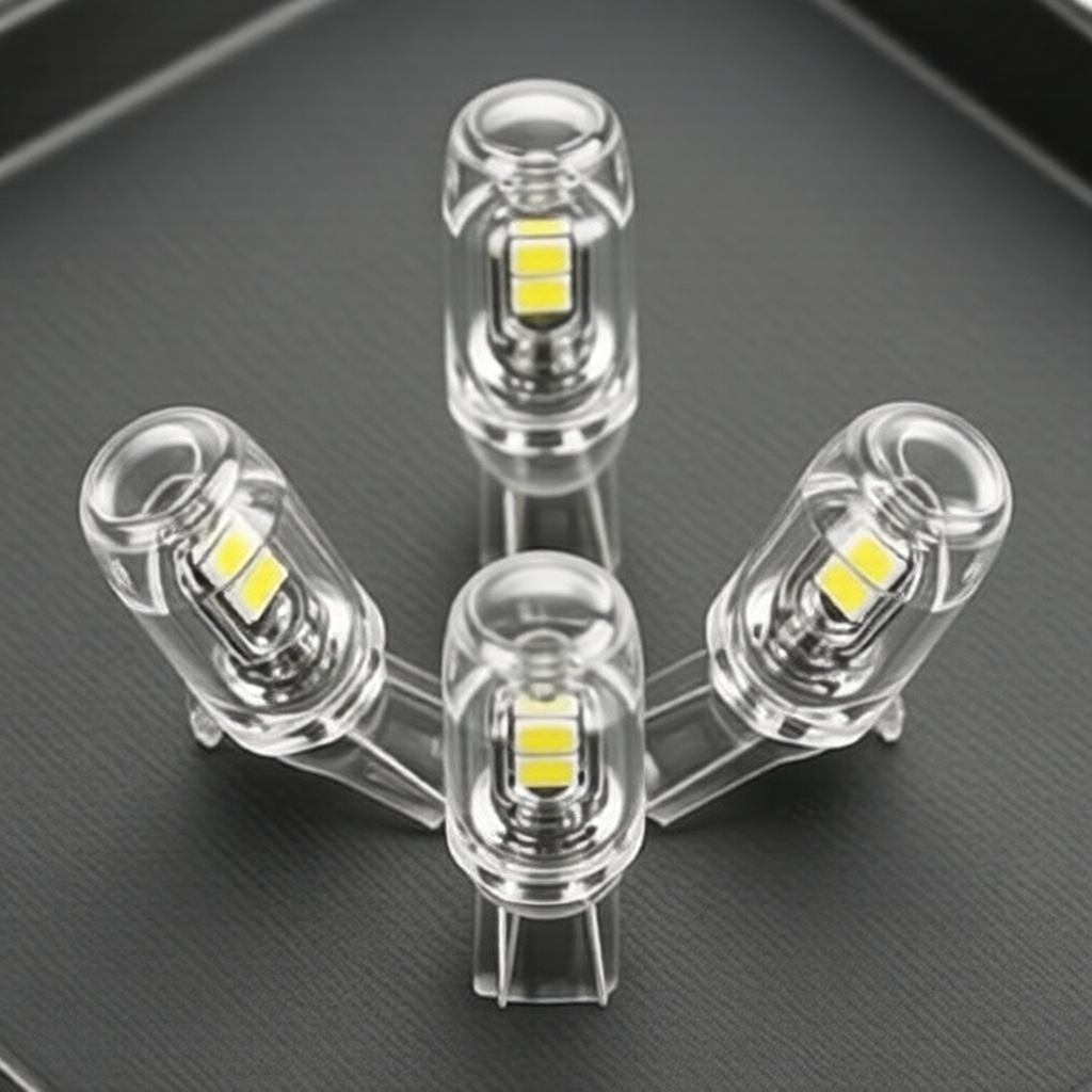หลอดไฟกระพริบเลี้ยวรถจักรยานยนต์ LED T10 5-SMD แพ็ค 10 ชิ้น กระพริบเร็ว