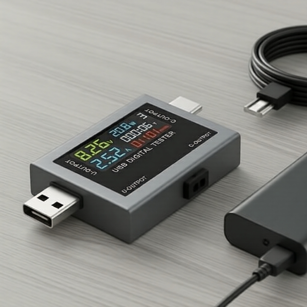 เครื่องวัดแรงดันไฟฟ้าดิจิทัล USB-C ชุดทดสอบ DC 4-30V เครื่องมัลติฟังก์ชันสําหรับทดสอบพาวเวอร์แบงค์และความจุแบตเตอรี่