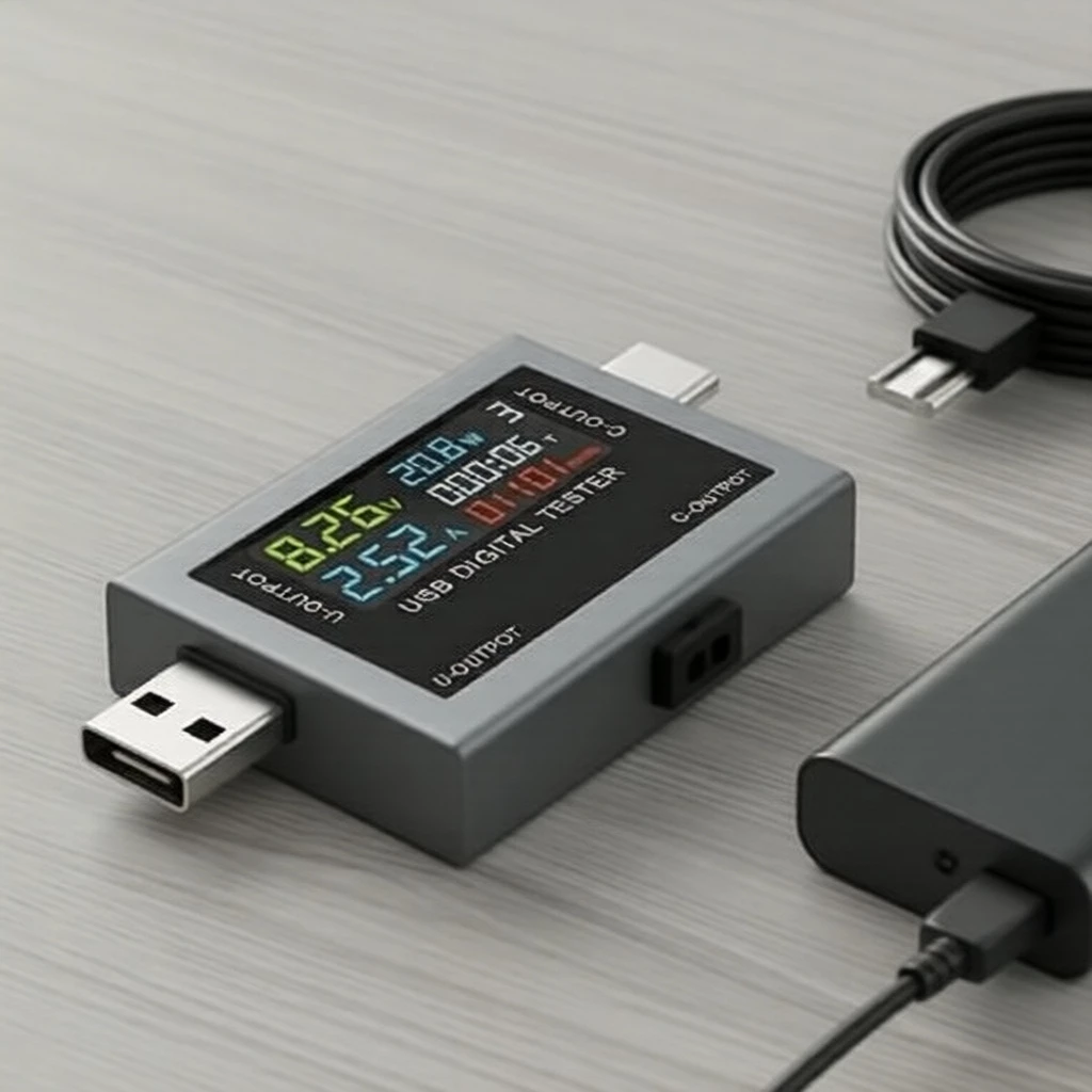 ชุดมัลติมิเตอร์ดิจิทัลวัดโวลต์ USB-C DC 4-30V สําหรับพาวเวอร์แบงค์และทดสอบความจุแบตเตอรี่