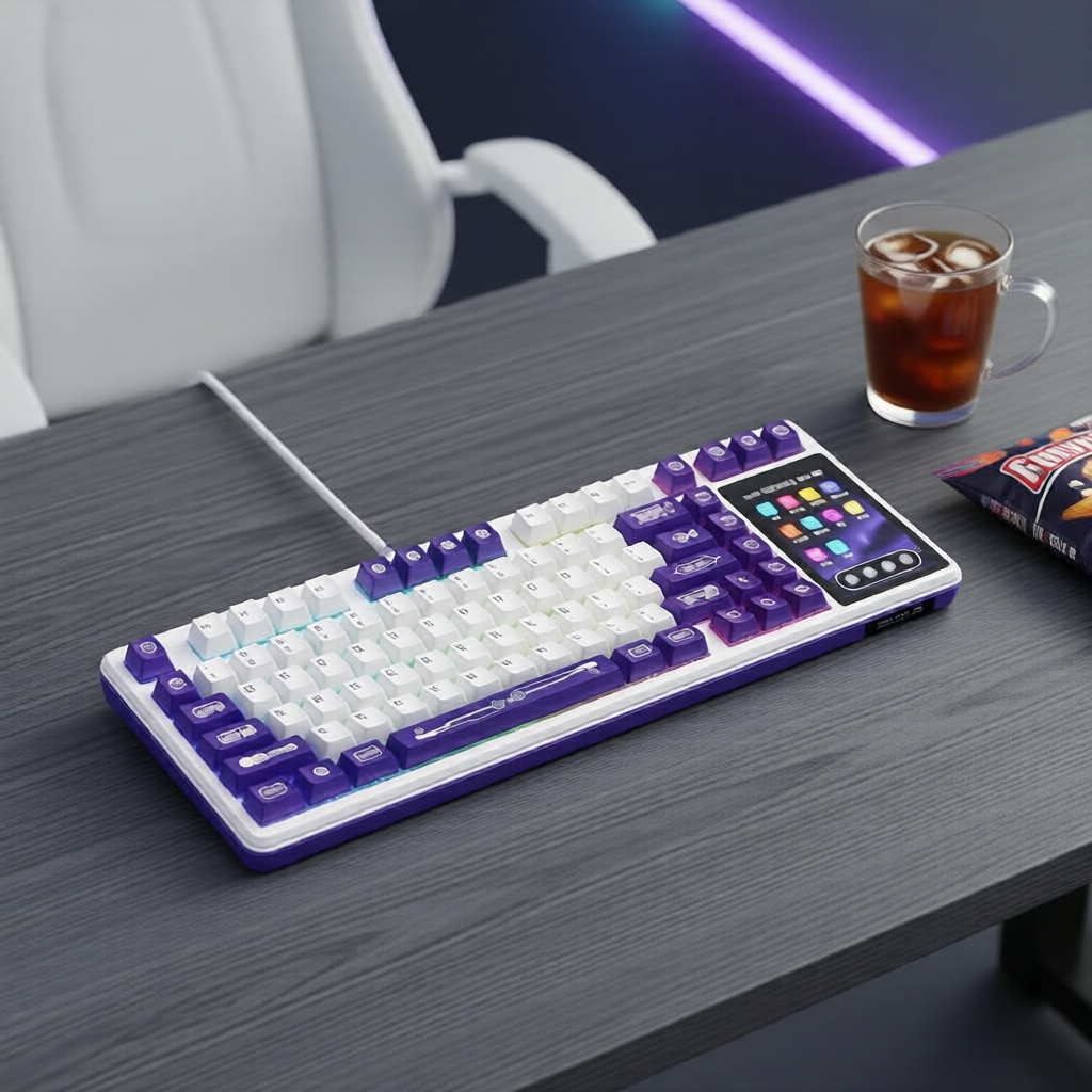 คีย์บอร์ดอัจฉริยะหน้าจอสัมผัส AULA L99 แบบ 3 โหมด, แบตเตอรี่ 8000mAh, ไฟ RGB, โหมดกลางคืน, คีย์บอร์ด