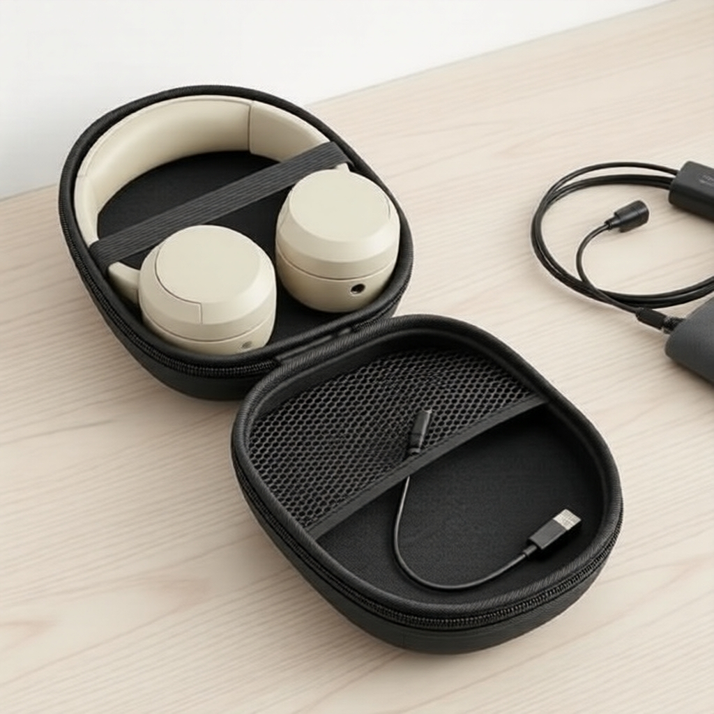 กระเป๋าเก็บหูฟังแบบพกพา EVA สําหรับ Sony WH-CH520