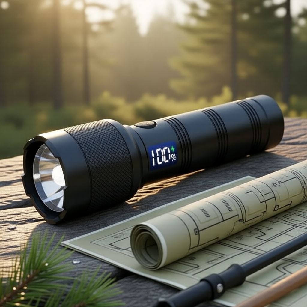 ไฟฉาย LED 6000LM รุ่น SD8110 M60 ชาร์จ USB มี 5 โหมด กันน้ํา