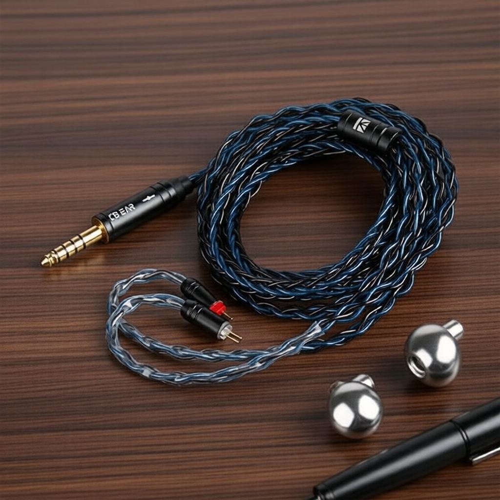 KBEAR ST12 MAX สายอินเอียร์มอนิเตอร์ – 8x4N OFC เคลือบเงิน 14 แกน เสียงไฮไฟอัพเกรด