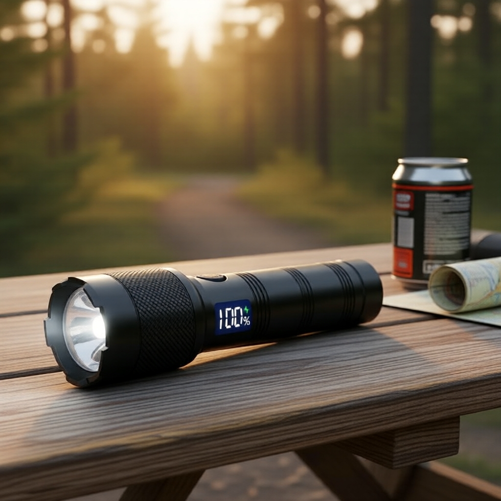 ไฟฉาย LED SD8110 M60 6000LM, 5 โหมด, กันน้ํา, ชาร์จไฟผ่าน USB