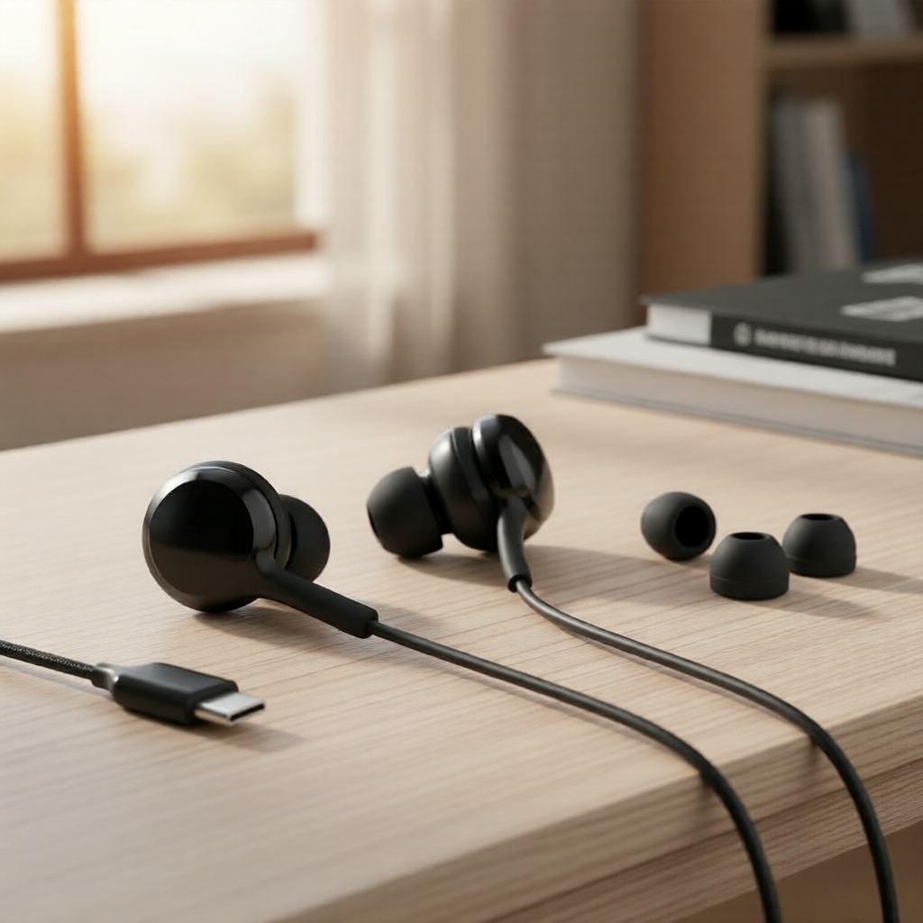 หูฟังอินเอียร์พรีเมียม มีสายแบบ Type-C/3.5 มม.通话清晰,通用兼容