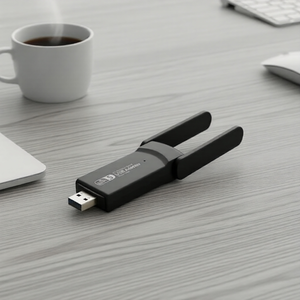 อะแดปเตอร์ USB WiFi แบบดูอัลแบนด์ AC1300 ไม่ต้องใช้ไดร์เวอร์ สําหรับแล็ปท็อปและเดสก์ท็อป