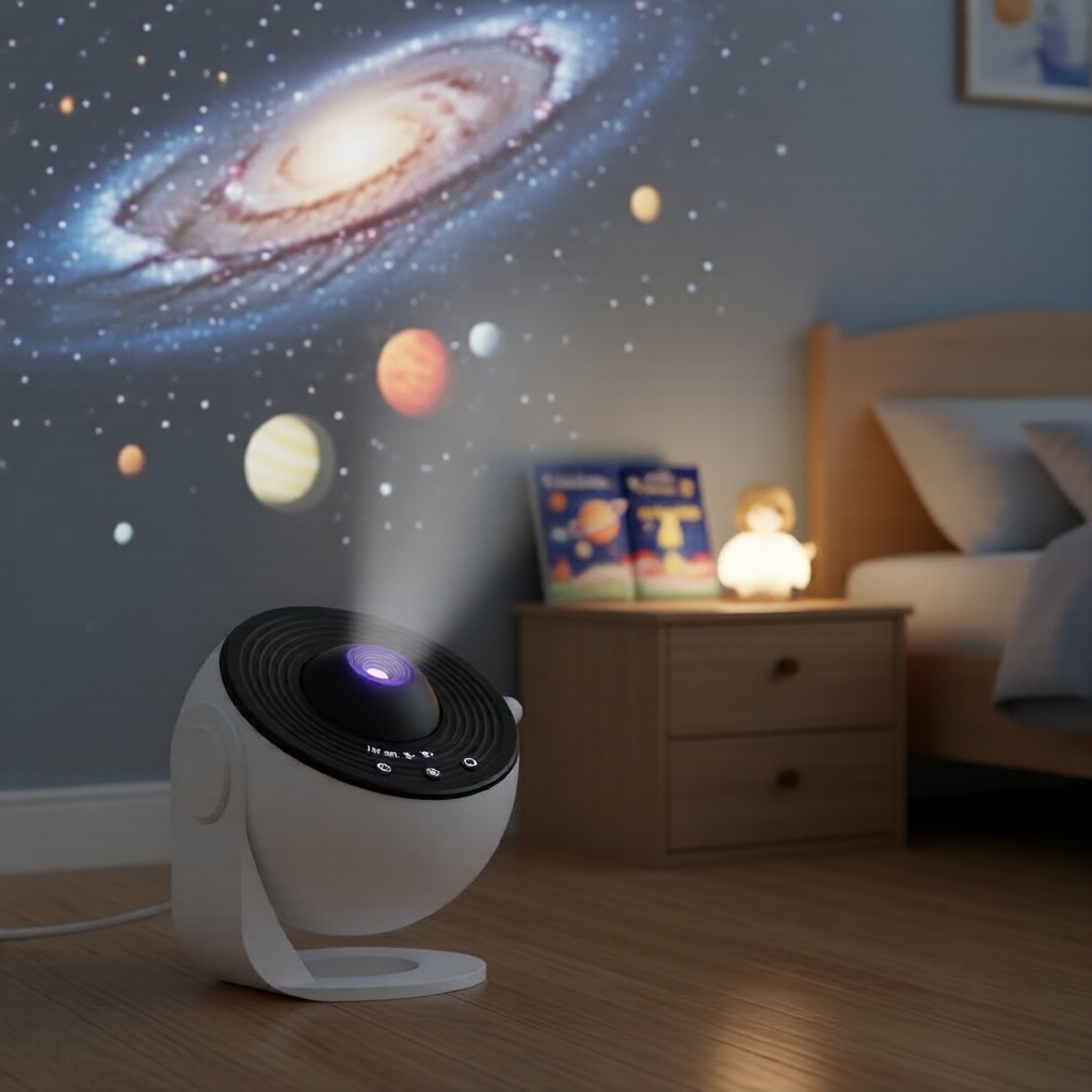 โปรเจคเตอร์กาแล็กซี่สตาร์รี่หมุน 360° แสงกลางคืน 4K HD 12-in-1 โคมไฟโรแมนติก LED สําหรับตกแต่งห้องนอนเด็กและผู้ใหญ่