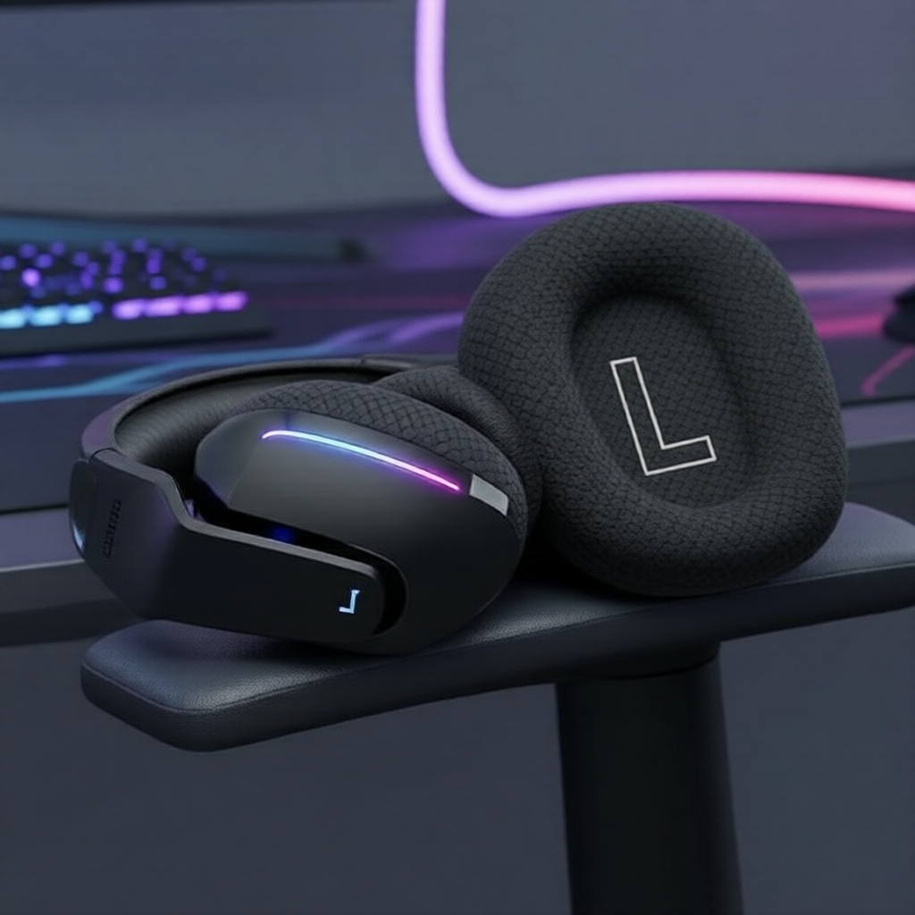 แผ่นรองหูฟังโฟมแบบนุ่มและแถบคาดศีรษะสําหรับหูฟังเกมมิ่ง Logitech G733/G335