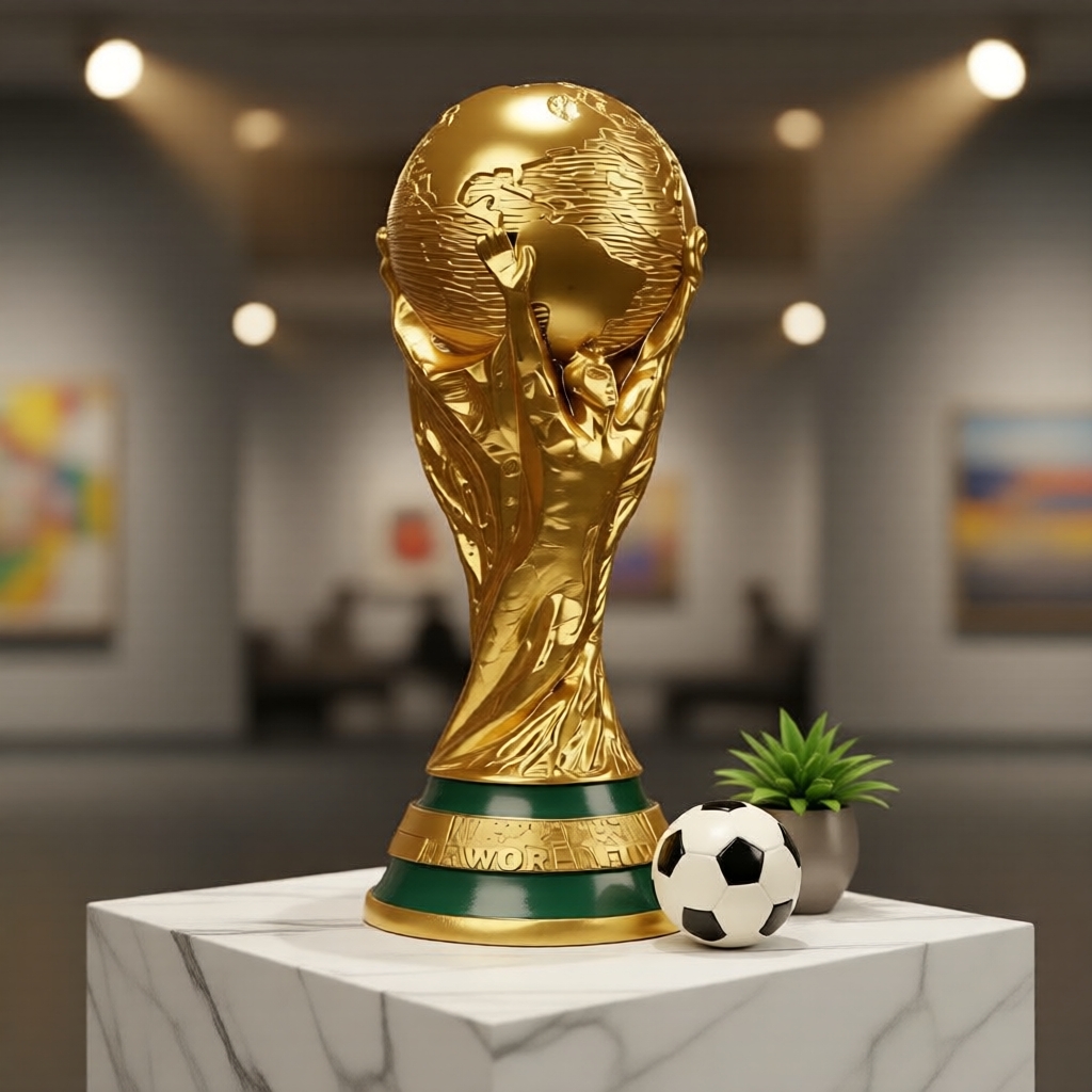 ถ้วยรางวัลจําลองฟุตบอลโลก 2026 รุ่นพรีเมียม ทําจากเรซินหล่อมือ ประติมากรรมถ้วยแชมป์ฟุตบอลขนาดใหญ่เท่าของจริง ราคาถูก Shopee Lazada