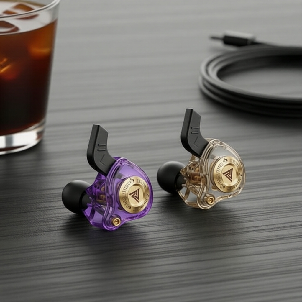 หูฟังมีสายแบบเสียบหู QKZ ENZO คุณภาพเสียง HiFi ใสชัด เบสหนักแน่น