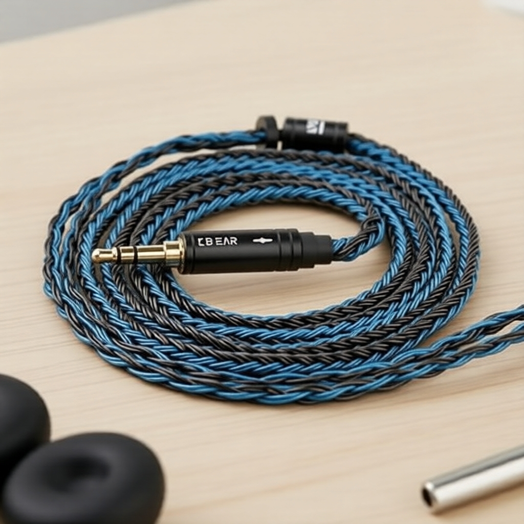 KBEAR ST16 MAX 5N OCC สายต่อหูฟังถักเงินชุบ 16 แกน ยาว 1.5 เมตร