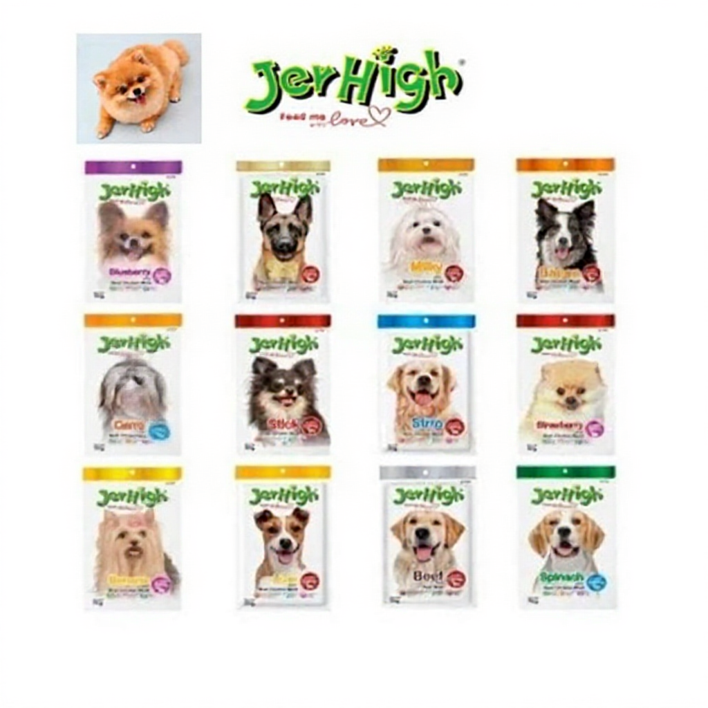 Jerhigh Stick 50-60 g Duo Stick 1ซอง มีทุกรสชาติ ขนมสุนัข