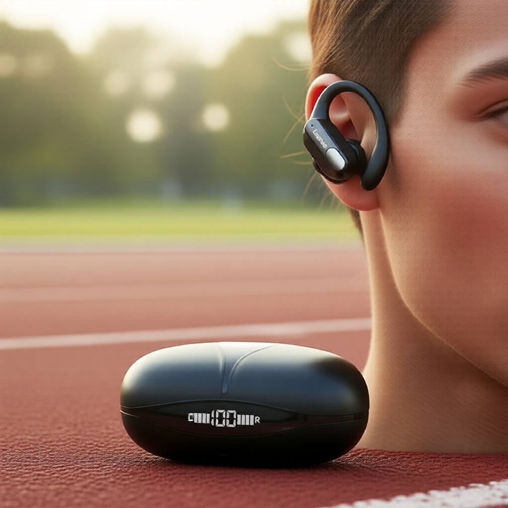 หูฟังไร้สายแบบเกี่ยวหู Lenovo XT80, หูฟังบลูทูธตัดเสียงรบกวนพร้อมไมโครโฟน ปุ่มควบคุม กันน้ํา สําหรับ
