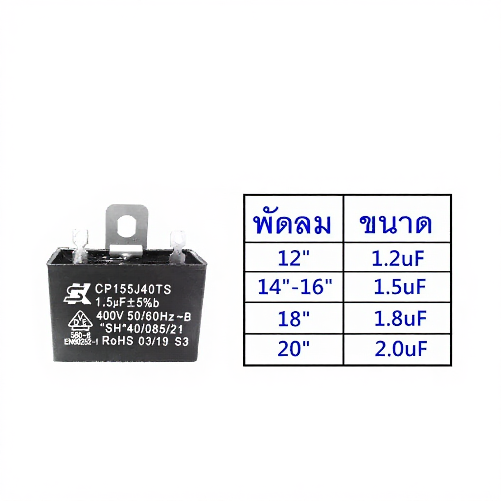 คาปาซิเตอร์ พัดลม HATARI รุ่น CBB61