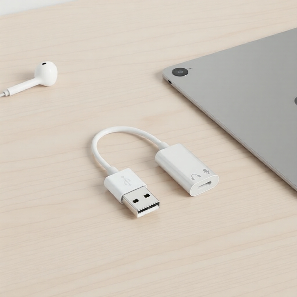 อะแดปเตอร์แปลงเสียงหูฟัง HdoorLink แจ็ค 3.5 มม. สายแปลง USB-A เป็น iOS