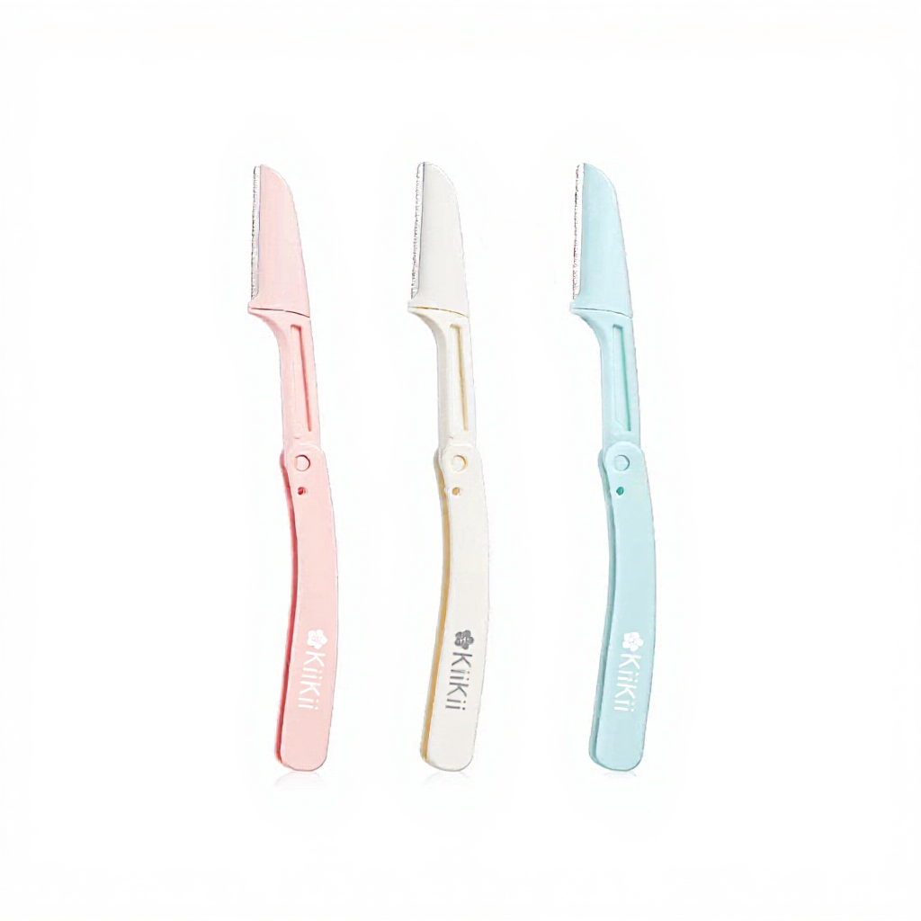 KiiKii ที่กันคิ้ว มีดกันคิ้ว แบบพับได้ สเตนเลส แบบพกพา ปลอดภัยต่อผิว ใช้ได้ทั้งผู้หญิงและผู้ชาย