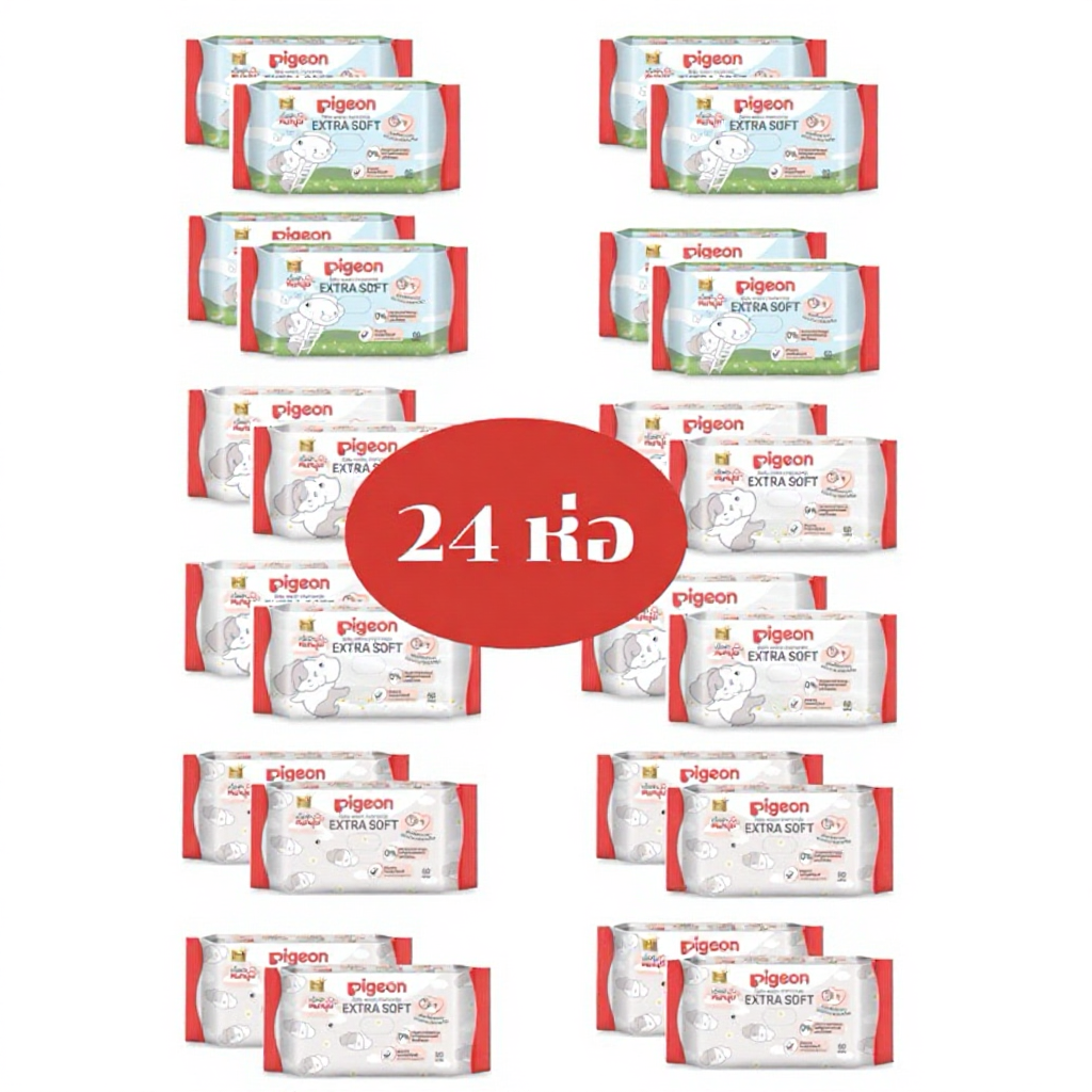 Pigeon ทิชชู่เปียก1ลัง (24ห่อ)