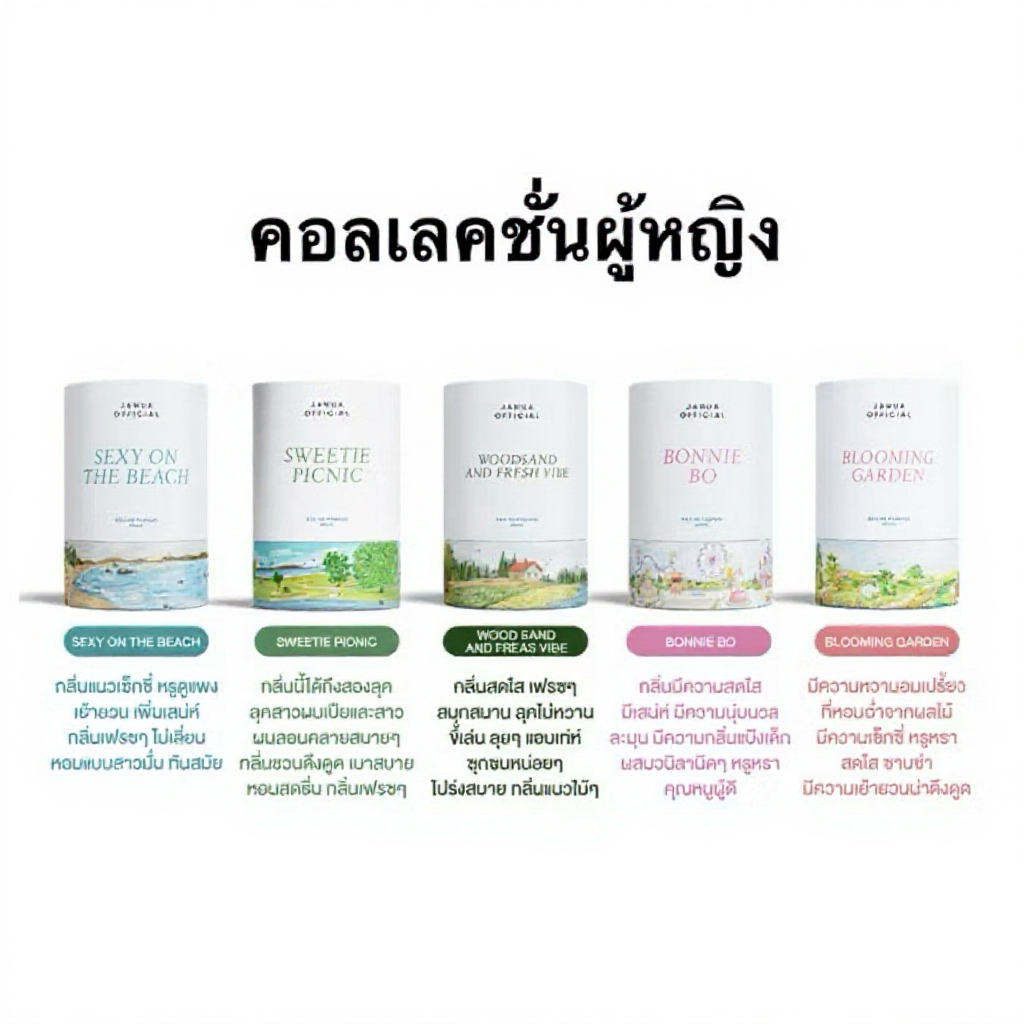 น้ำหอม Janua แจนยัวร์ Sexy Sweetie Woodsand Bonnie Blooming Tender Exceed Onyx