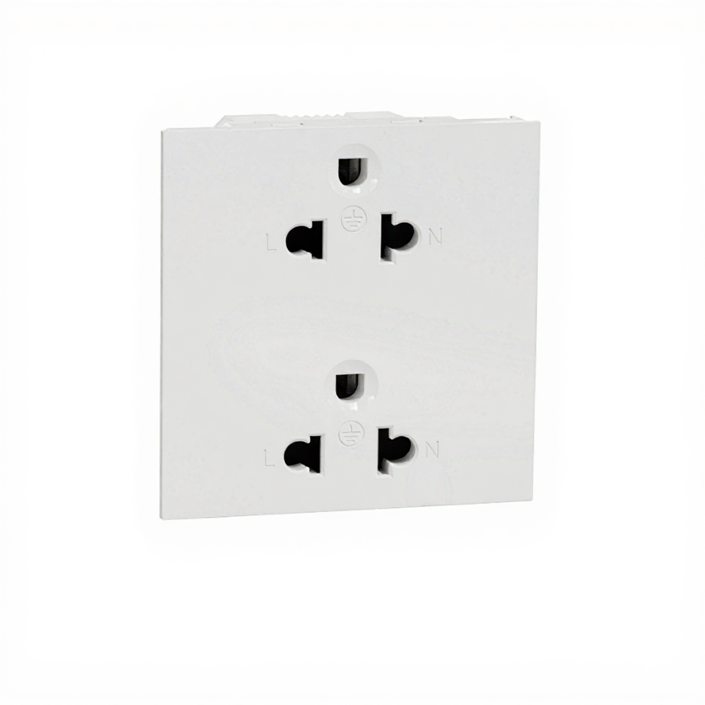 Schneider Electric A70426UST_WE เต้ารับคู่ 3 ขา พร้อมหน้ากาก สีขาว AvatarOn A