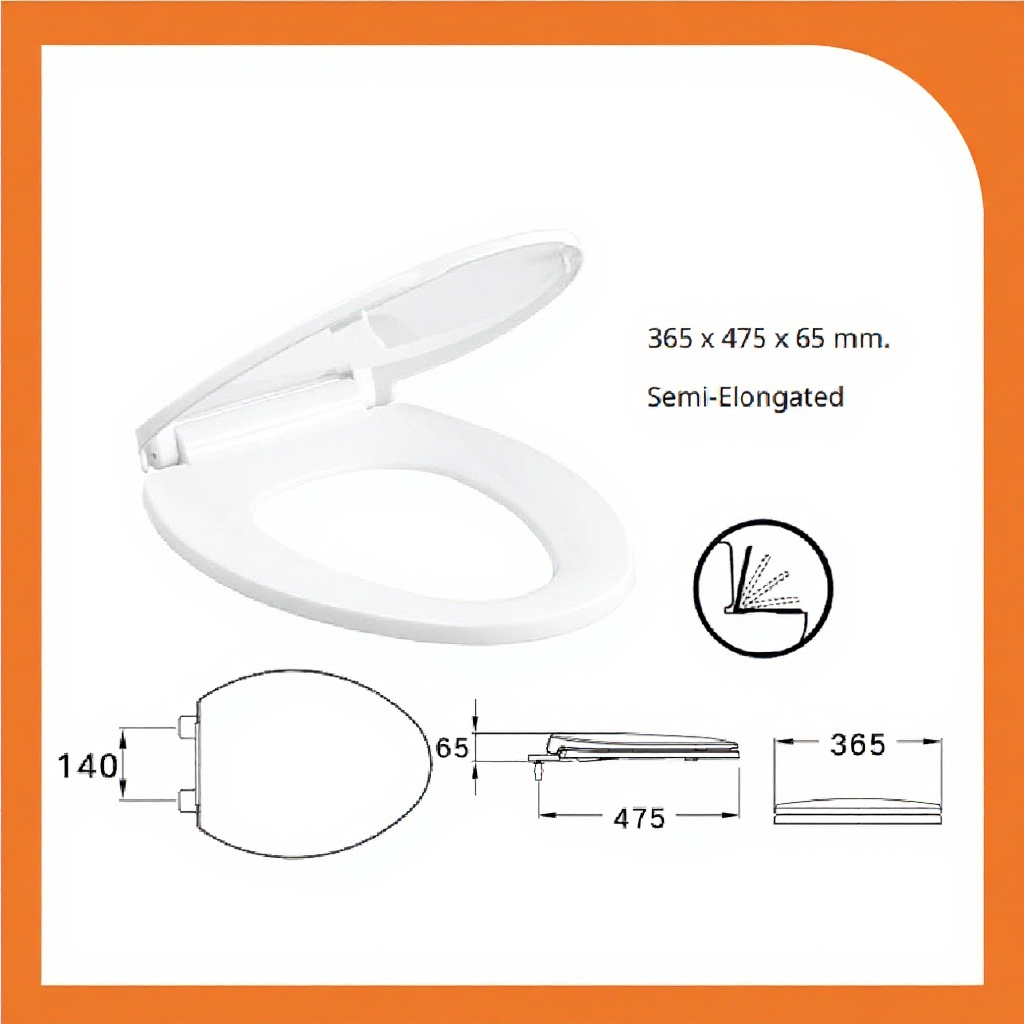 Cotto C91251 ฝารองนั่งชักโครก ทรงรี Soft Closed