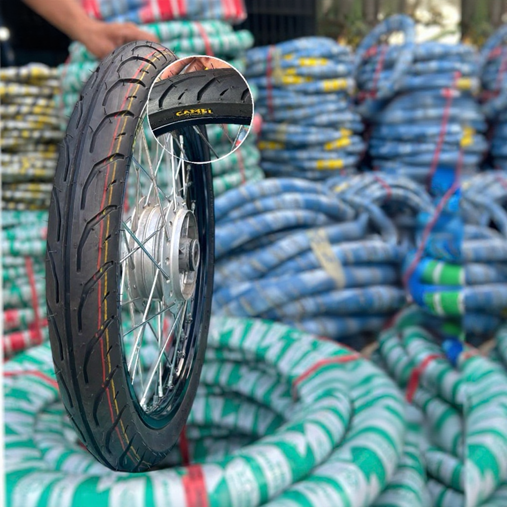 ยางนอกขอบ17 camel cm1 50/90,60/90,70/90-17 คาเมลแท้