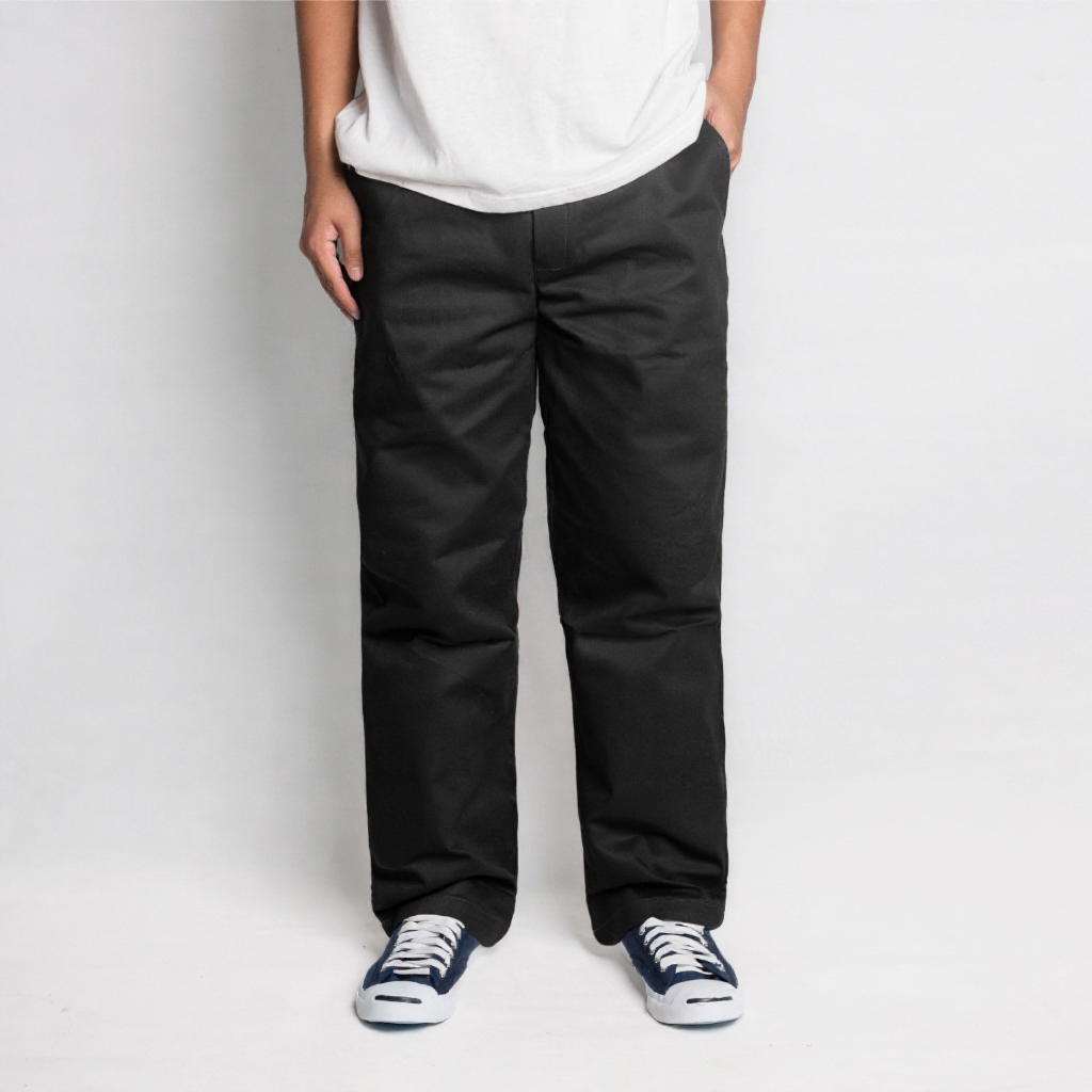 กางเกงทรงกระบอก K7 ปลายขา 9  และ 11นิ้ว งานแท้ผ้าหนา สีดำ-สีกรม กางเกงช่าง, เทคนิค