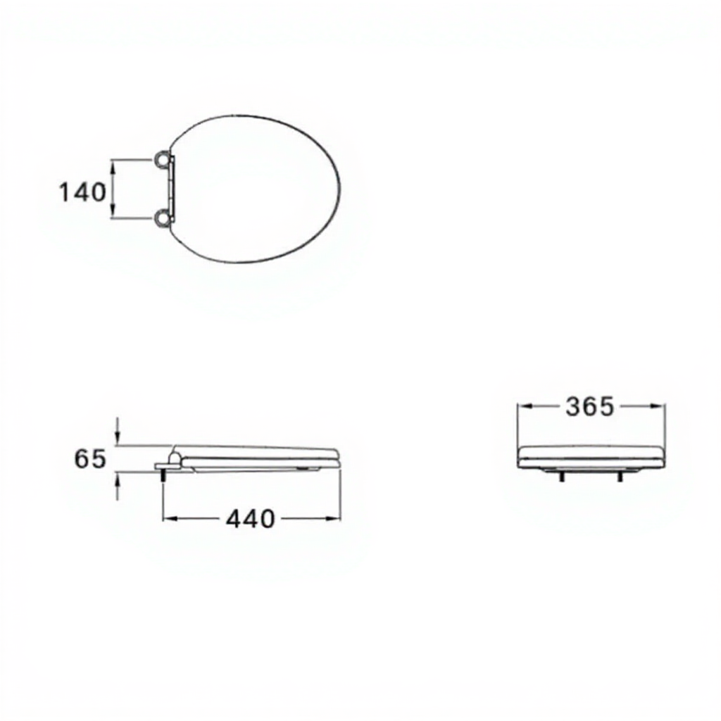 Cotto C90055(HM) ทรงกลมO ฝารองนั่งชักโครก Soft closed