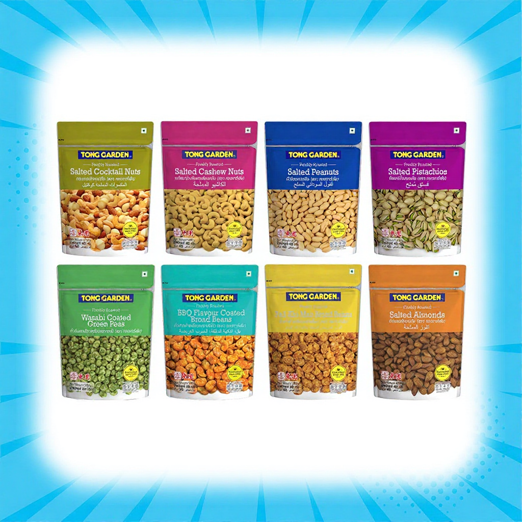 ถั่วรวมหลากรส Tong Garden รสชาติหลากหลาย  400-500 กรัม