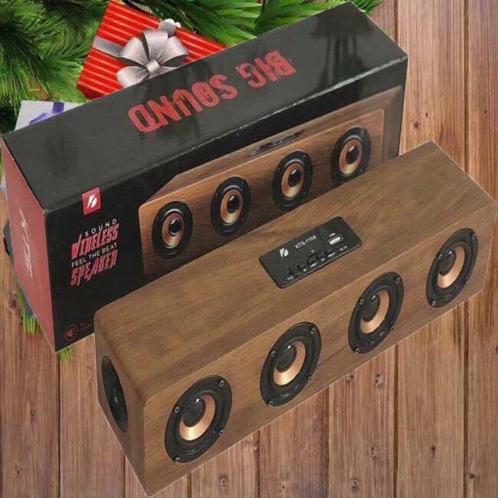 ลำโพงบลูธ KTS-1108/KTS-1612 รุ่นเบสหนักสะใจ ลายไม้สวยงาม เสียงดัง คมชัด