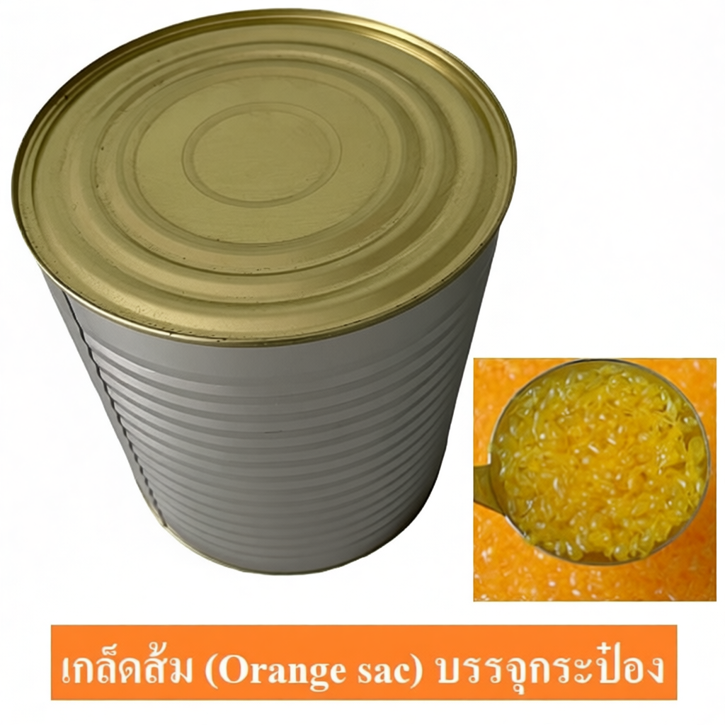 เกล็ดส้มแมนดาริน (Mandarin Orange Sac) ขนาดบรรจุ 3 KG (FPO8O)