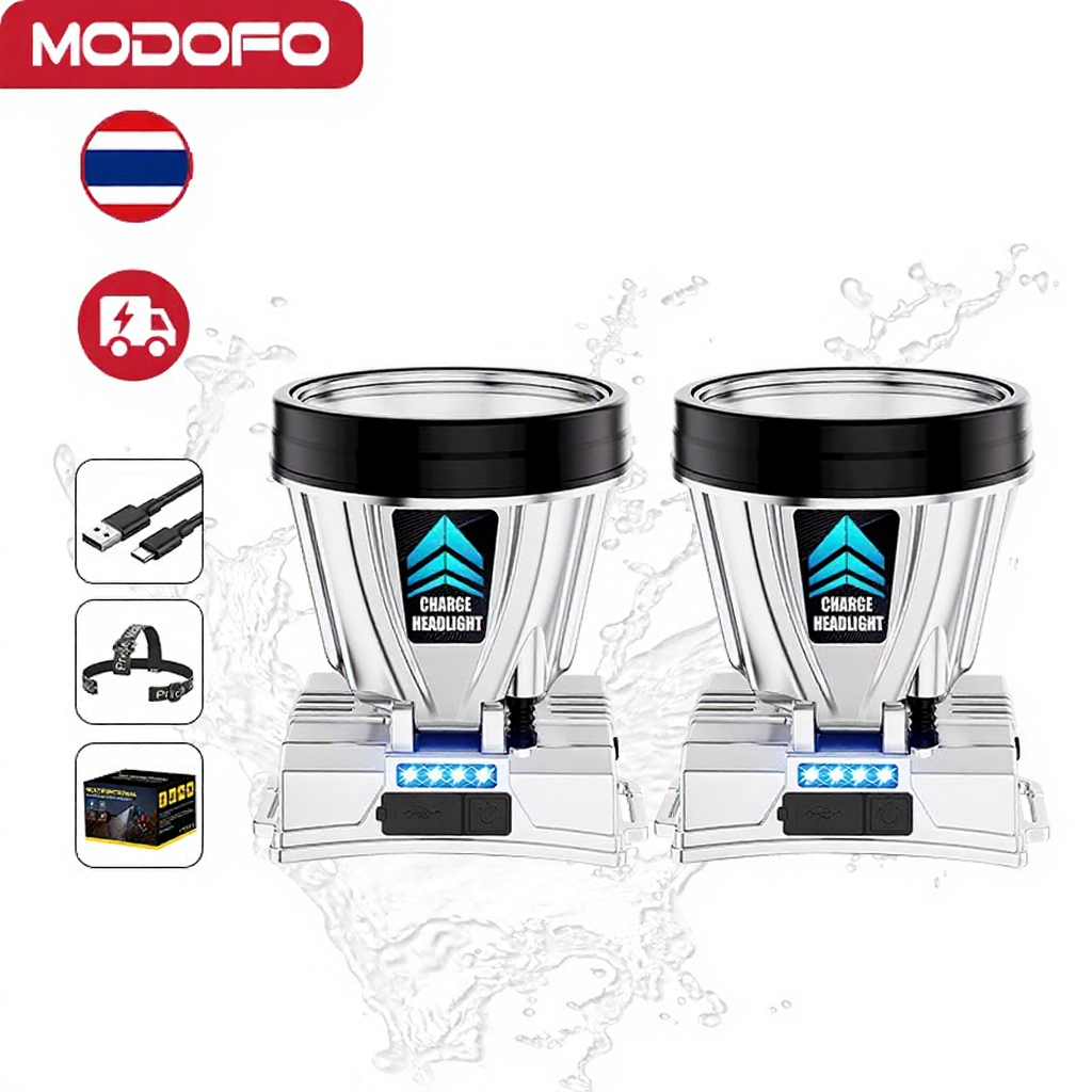 1 แถม 1 ไฟฉายคาดหัว LED T998 ชาร์จผ่าน USB