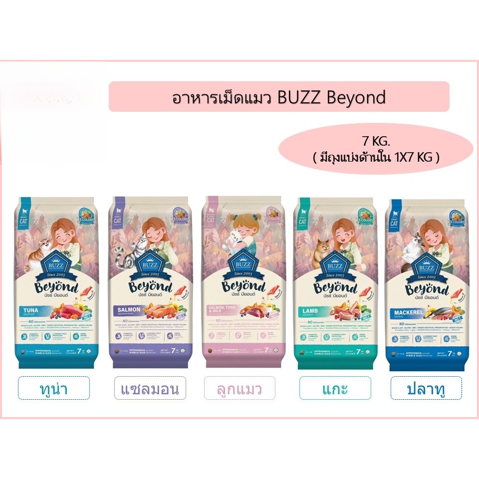 Buzz Beyond อาหารแมวเกรดพรีเมี่ยม ขนาด 7 kg