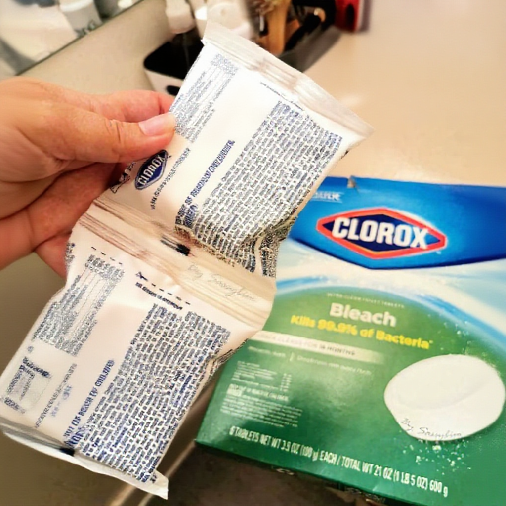 Clorox Bleach (1 ก้อน) ก้อนทำความสะอาดชักโครกดับกลิ่นและฆ่าเชื้อแบคทีเรีย