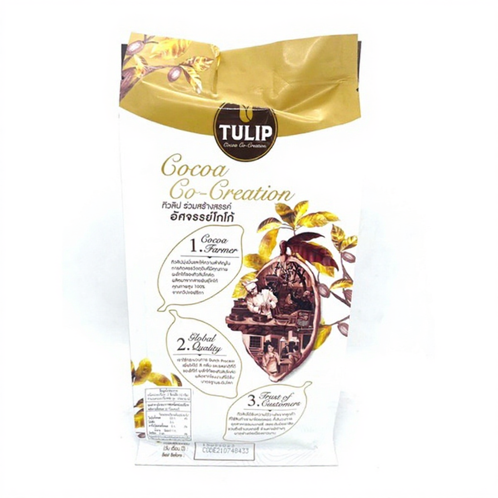 Tulip Gold Cocoa  Cocoa Powder 100% ชนิดไขมันโกโก้ 22-24% 475 กรัม