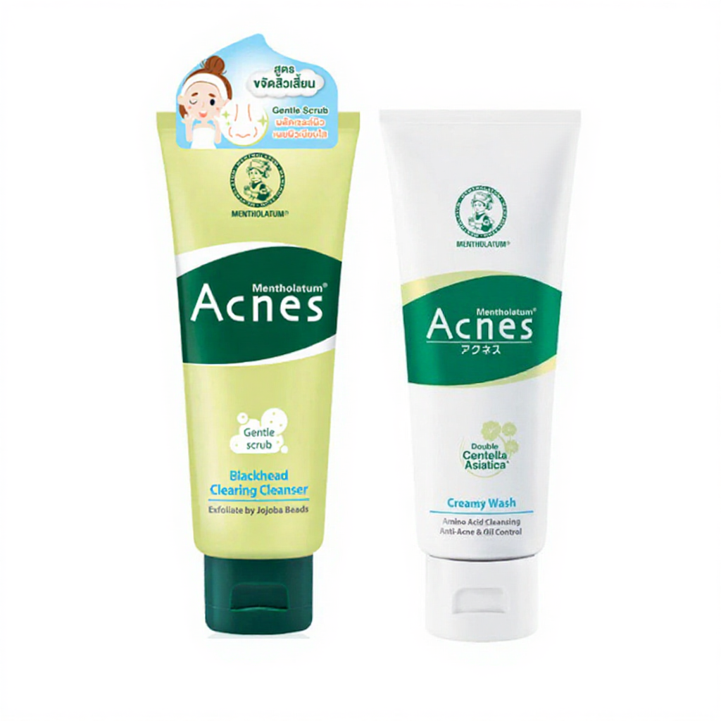 Mentholatum Acnes โฟมล้างหน้า ลดสิว ลดความมัน ผิวเนียนใส