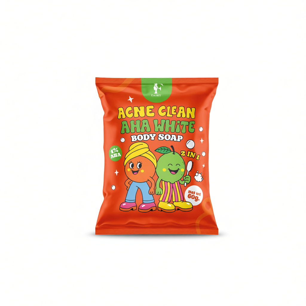 สบู่แฟรรี่ AHA 60 กรัม ผลัดเซลล์ผิวอย่างอ่อนโยน