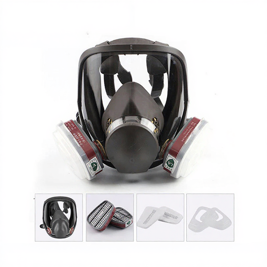 3M หน้ากากกันสารเคมี รุ่น 6800 พร้อมตลับกรอง 6001, ฟิลเตอร์ 5N11, ฝาครอบ 501ของแท้ 100%