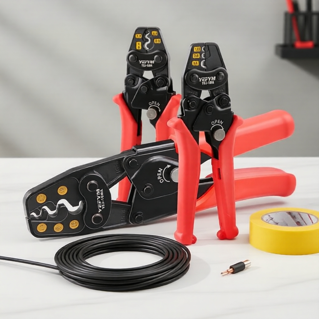คีมย้ําสายไฟแบบมัลติฟังก์ชั่น, ขั้วต่อหุ้มฉนวนและไม่หุ้มฉนวน