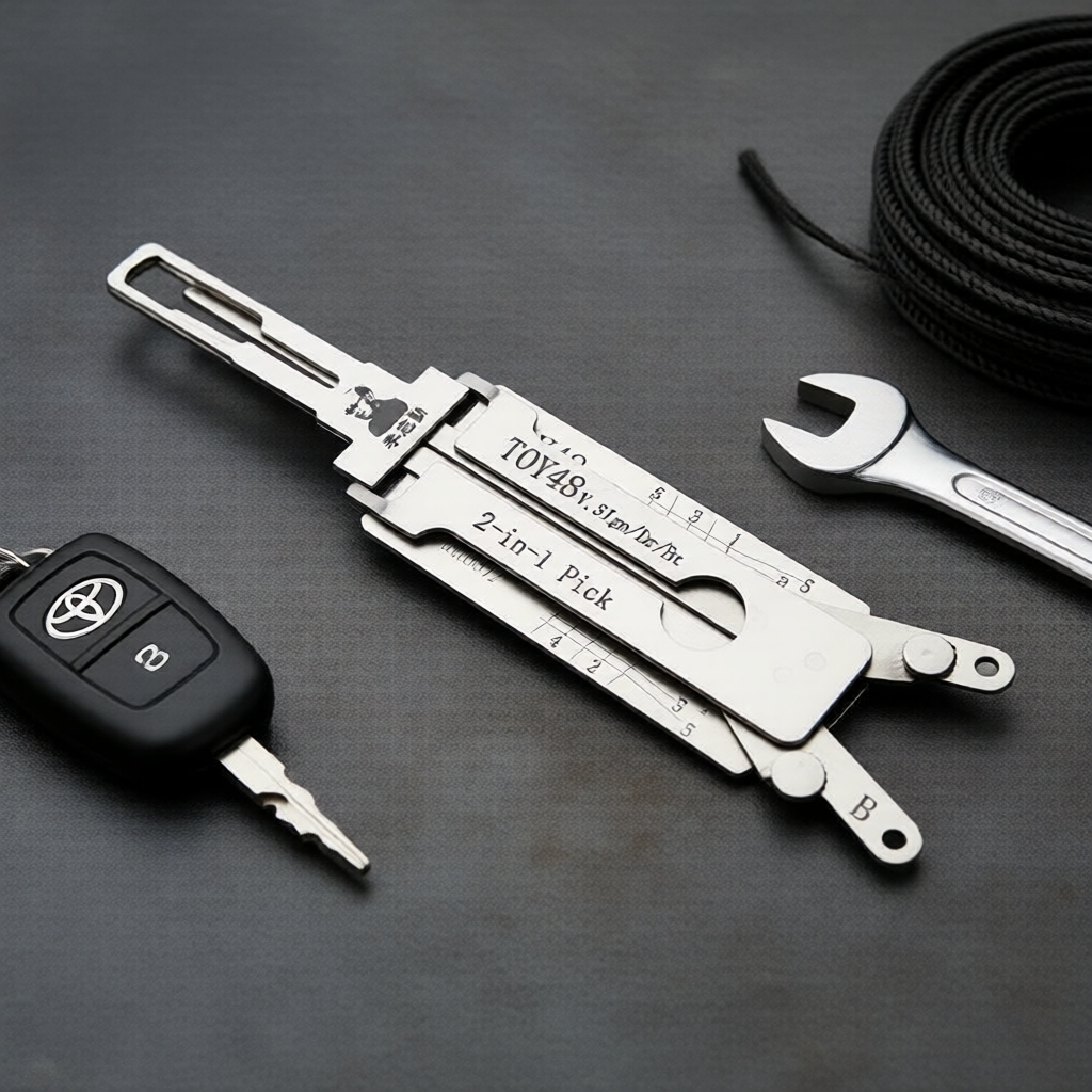 Lishi TOY48 V3 เครื่องมือถอดรหัสและปลดล็อครถยนต์แบบ 2-in-1 สําหรับล็อกประตูรถโตโยต้า