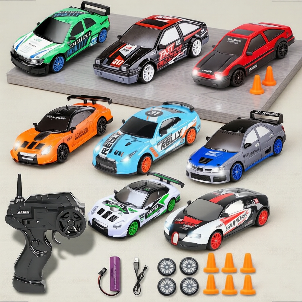รถบังคับวิทยุ 4WD Ferrari GTR ขับเคลื่อนด้วยไฟฟ้าแบบชาร์จได้ รถแข่งของเล่นความเร็วสูง ของขวัญสําหรับ