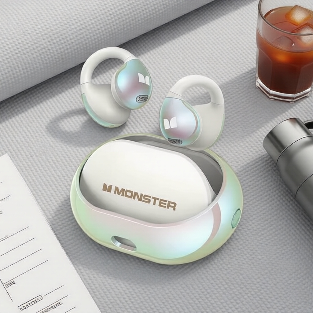 หูฟังบลูทูธ Monster AC600 เวอร์ชั่น 5.3 กันน้ํา เสียงใส HD โทรลดเสียงรบกวน เหมาะสําหรับการออกกําลังก