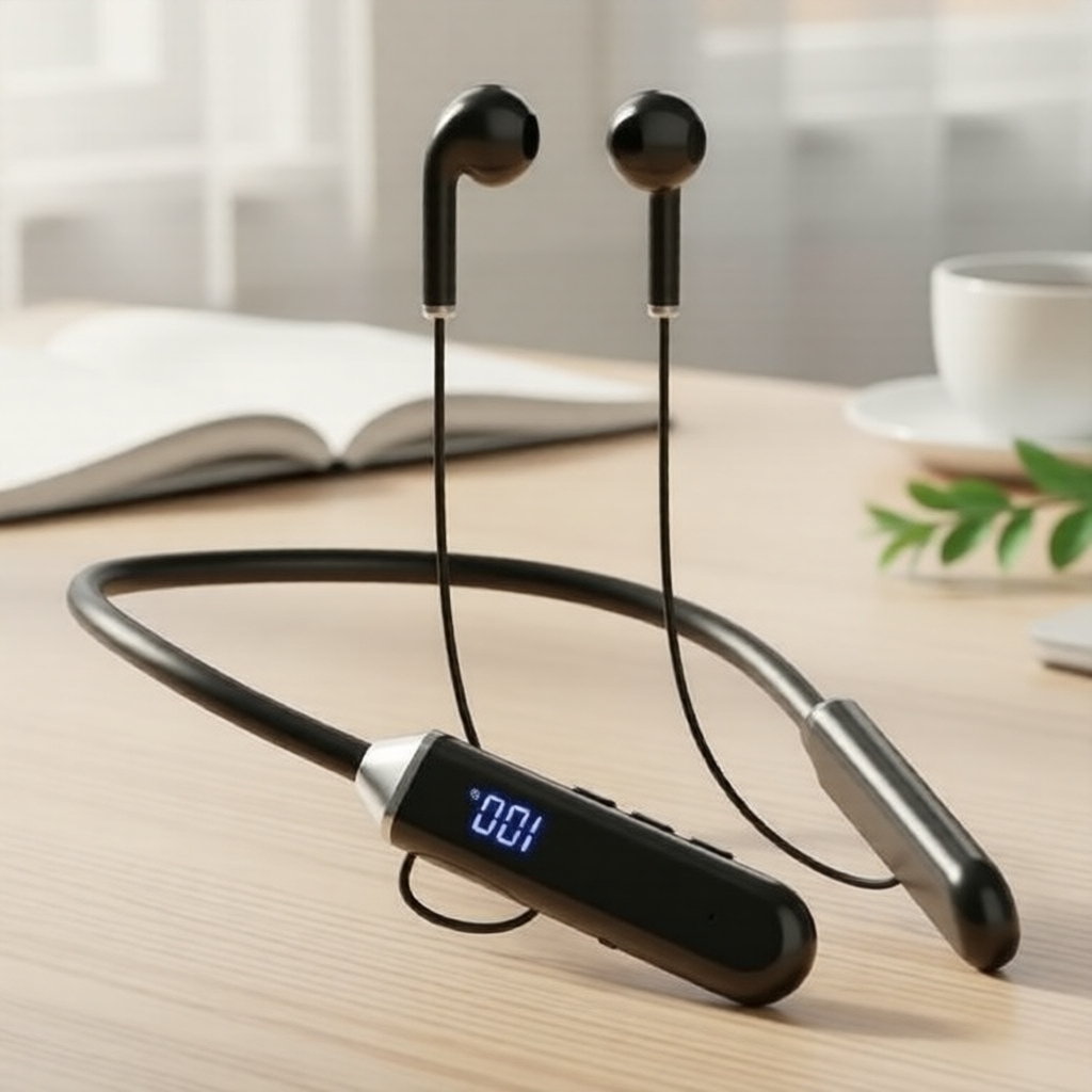 HM01 หูฟังไร้สายแบบคล้องคอ Bluetooth 5.0 สเตอริโอ HiFi ENC กันน้ํา IPX4 สําหรับเล่นเกมและออกกําลังกา