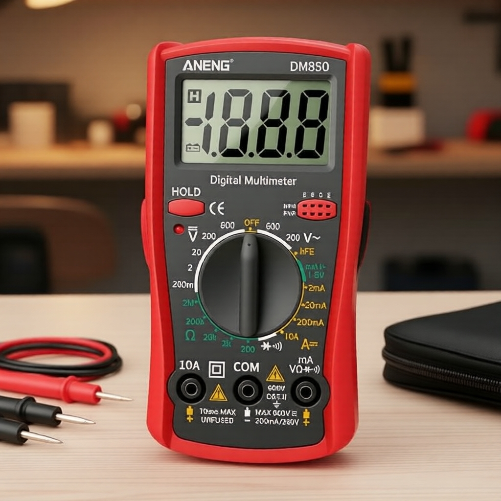 ชุดมัลติมิเตอร์แบบพ็อกเก็ต ANENG รุ่น DM850 วัดค่าได้ 1,999 หลัก ทดสอบอัตโนมัติ AC/DC โวลต์ แอมป์ โอ