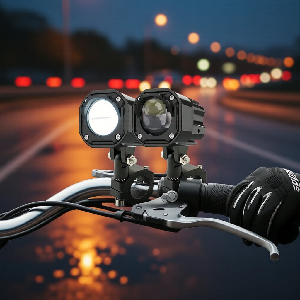 ไฟสปอร์ตไลท์ LED 2-in-1 MDL5006 พร้อมระบบอัจฉริยะในตัว, มาพร้อมสาย ACC