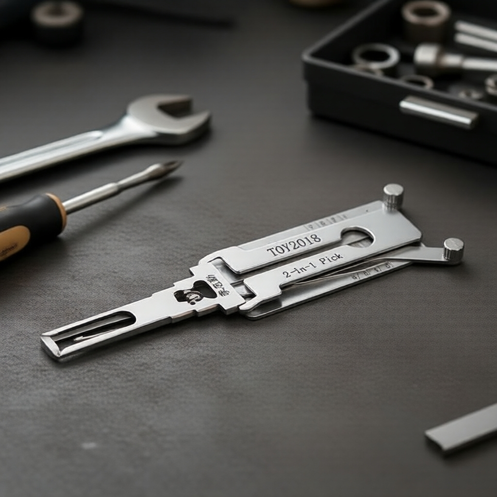 Lishi TOY2018 เครื่องมือปลดล็อกและถอดรหัส 2-in-1 สําหรับช่างกุญแจรถยนต์โตโยต้า