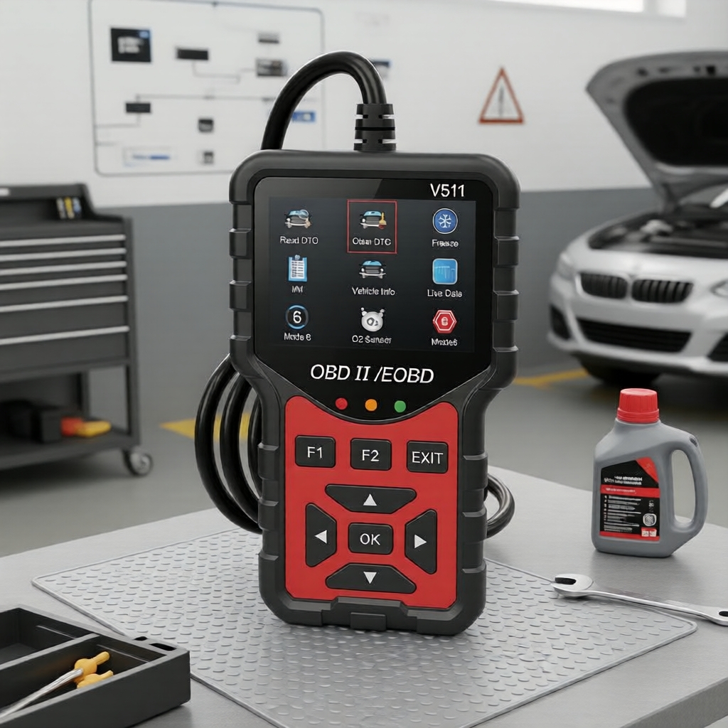 เครื่องสแกนรถยนต์ OBD2 เครื่องอ่านโค้ด V511 เครื่องมือวิเคราะห์รถยนต์