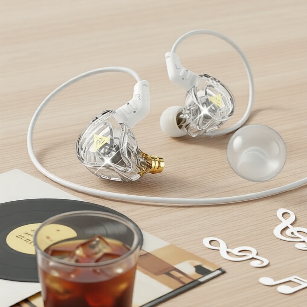 หูฟังมีสาย QKZ AK6 DMX หูฟังอินเอียร์ Hi-Fi พร้อมไมโครโฟนและตัดเสียงรบกวนสําหรับเสียงคุณภาพสูง